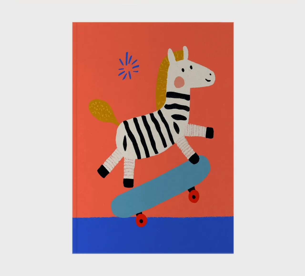 Skating Zebra notebook by treechild