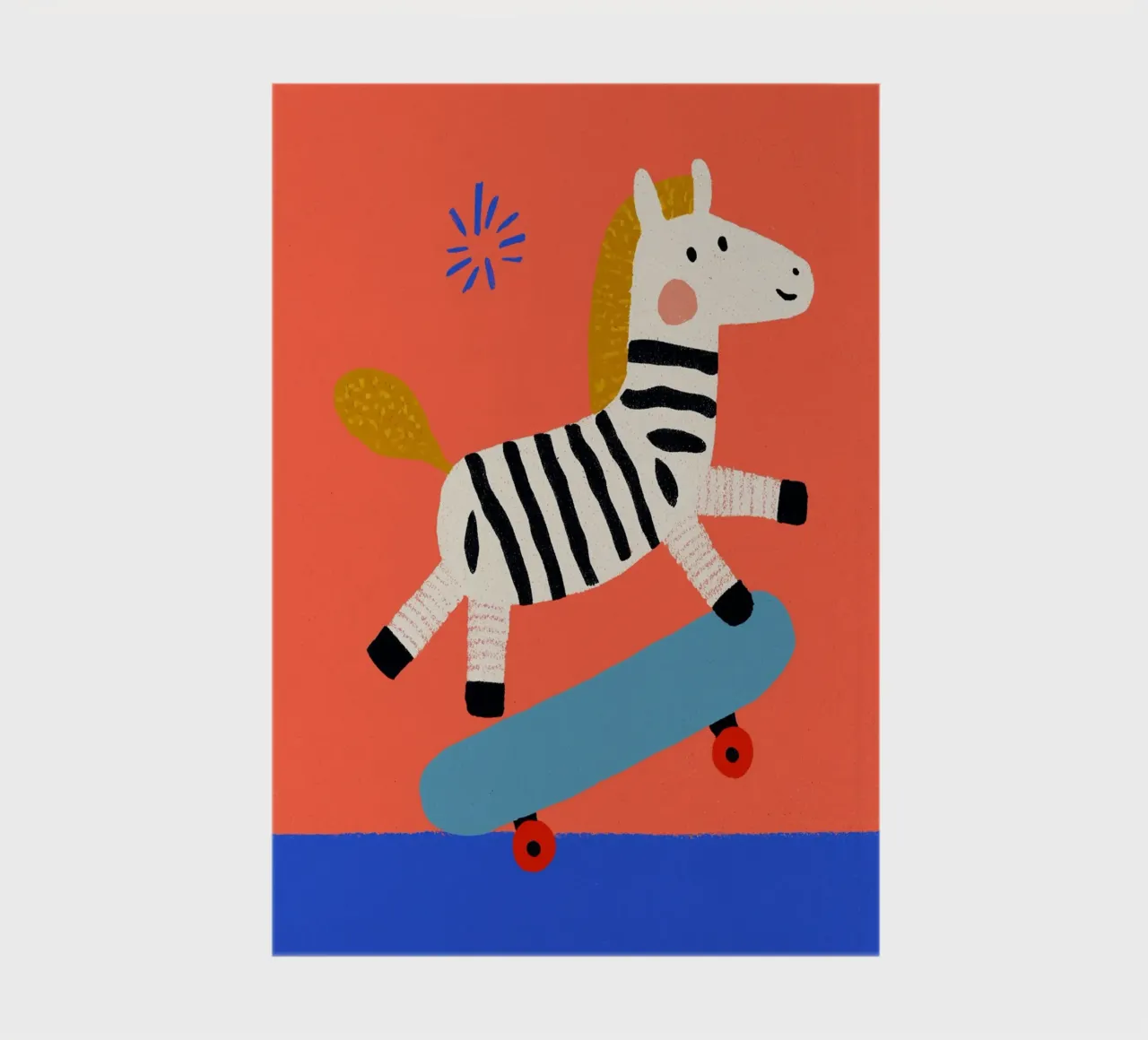 Skating Zebra notebook by treechild