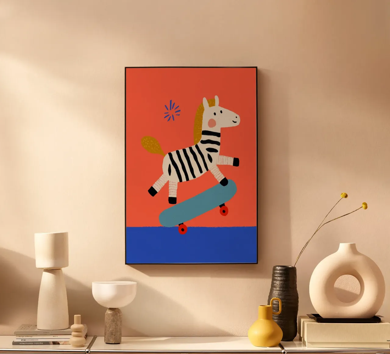 Skating Zebra plexiglass da treechild