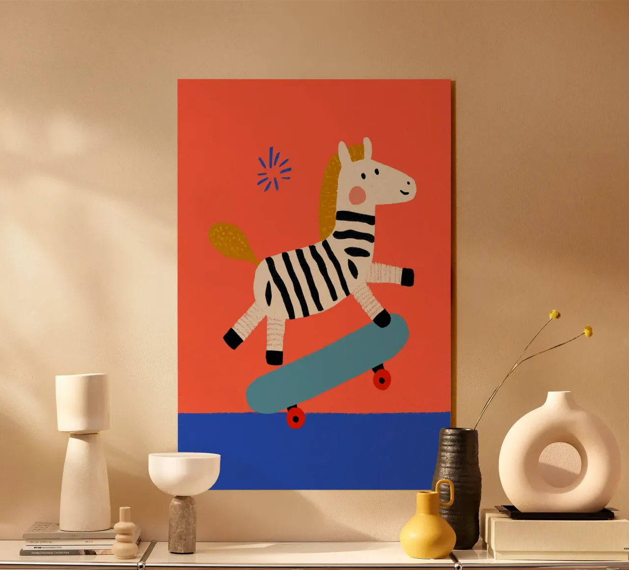 Skating Zebra plexiglass da treechild