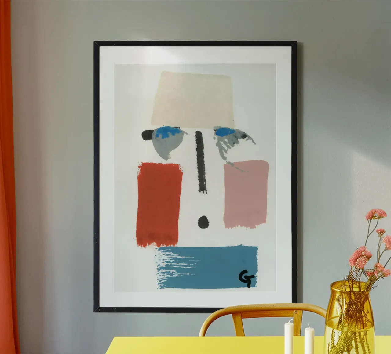 Viso ovale 2 poster con telaio in alluminio da gtobonart