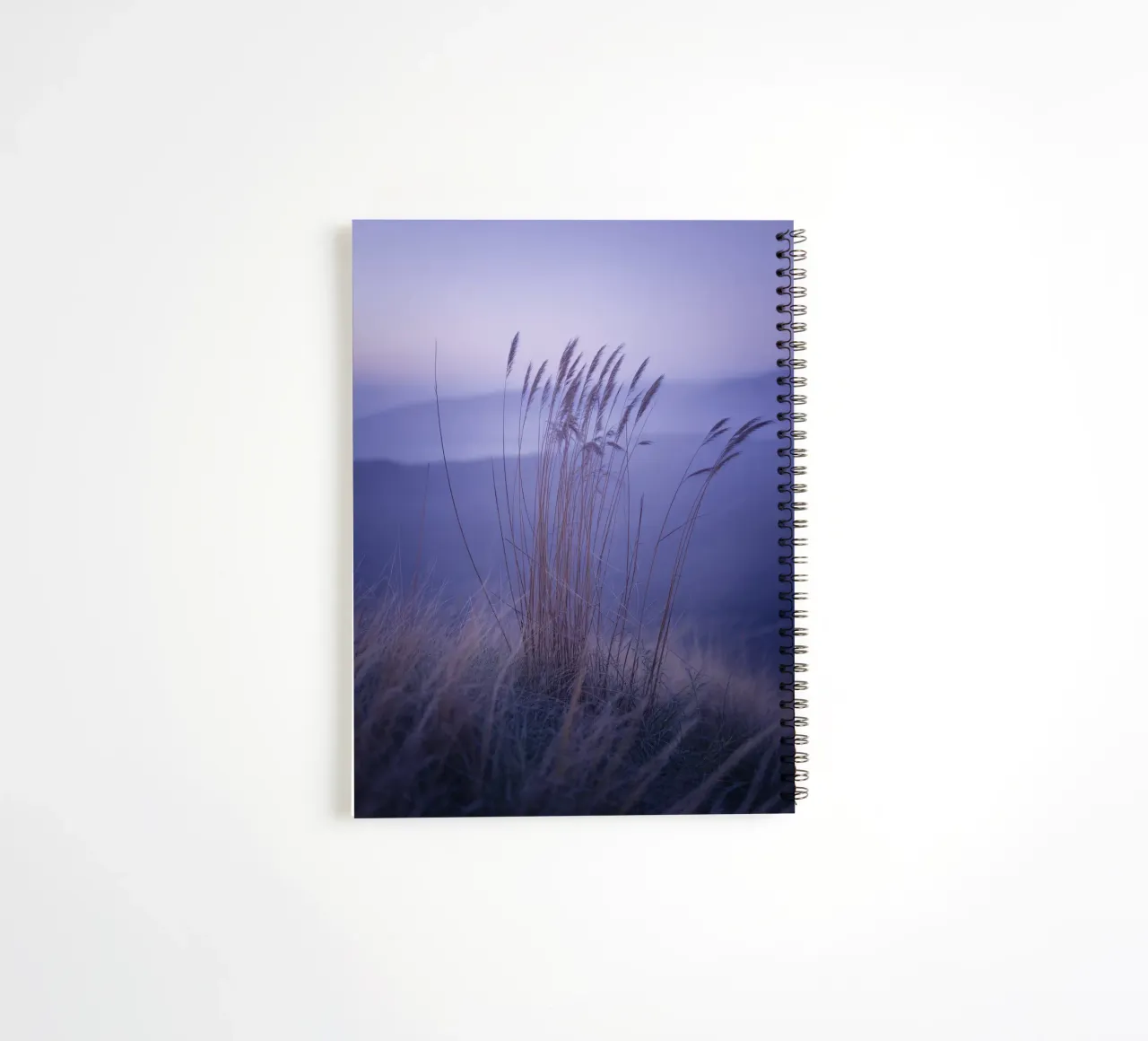 Herbs blowing in the wind under soothing violet light spiral notebook by Plain Thoughts