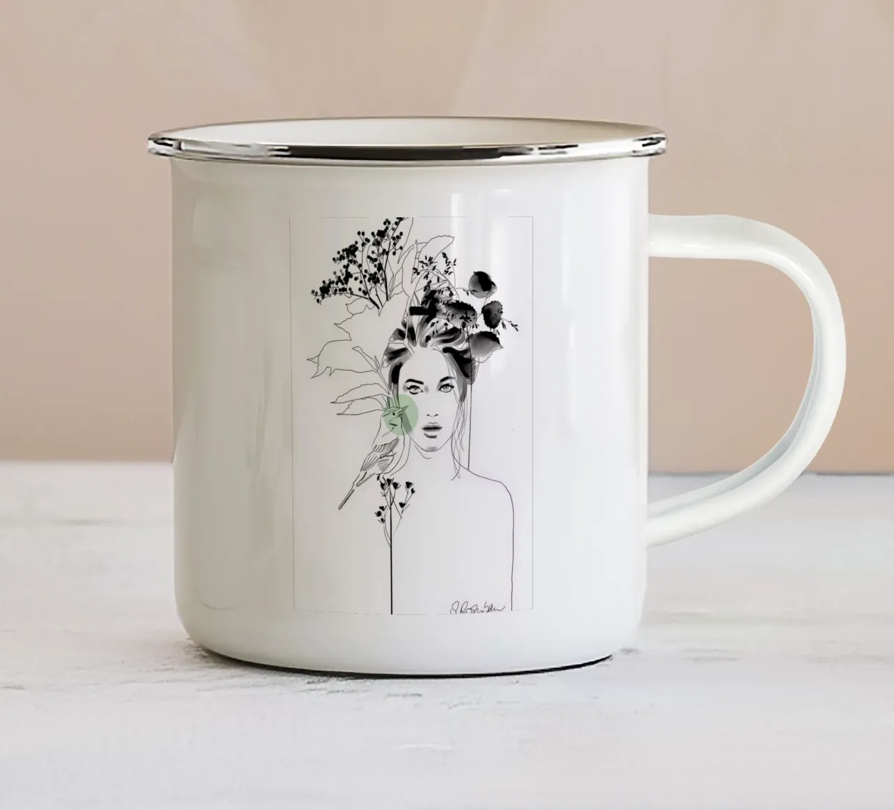 Huldra tazza in smalto da SaraRosenbaum