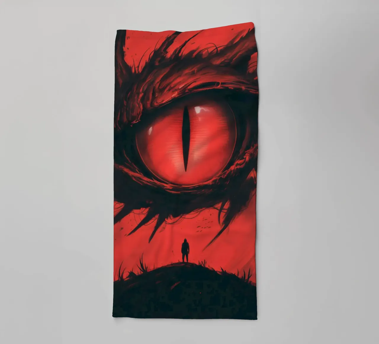 Das Auge des Drachen - Konfrontation im Schatten Handtuch von Plain Thoughts