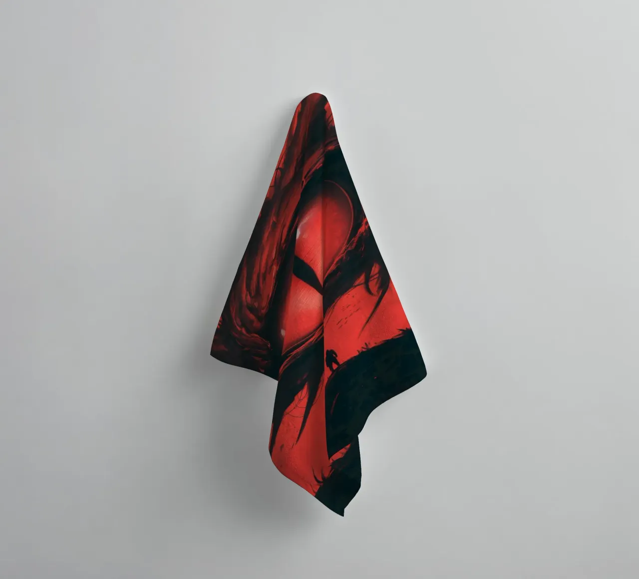 Das Auge des Drachen - Konfrontation im Schatten Handtuch von Plain Thoughts