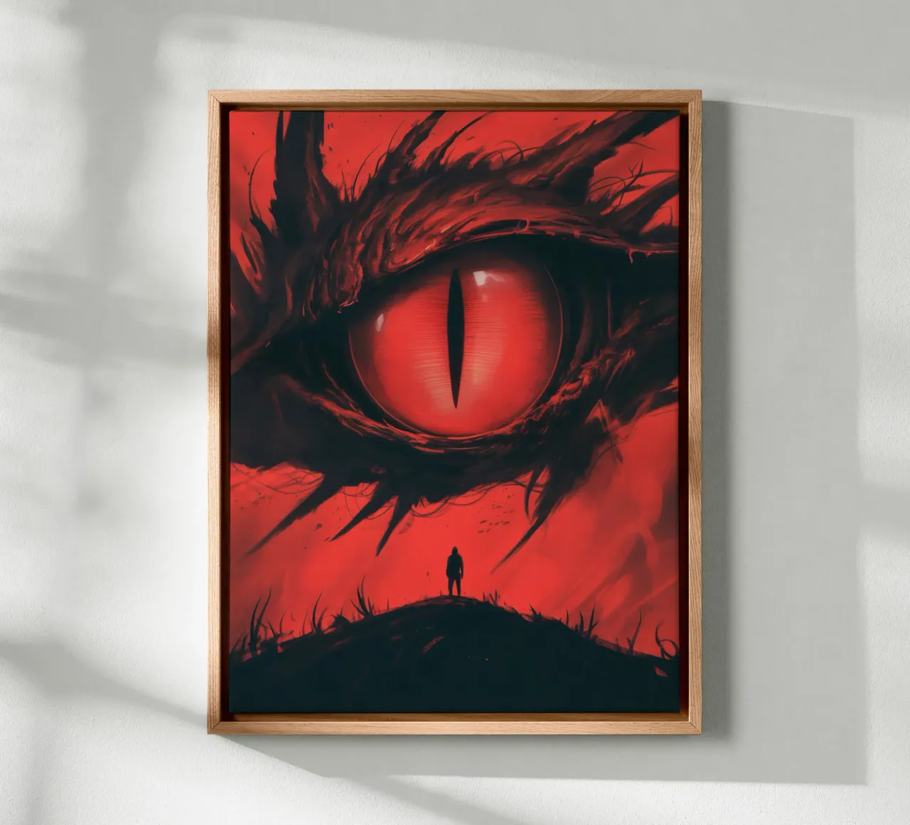 Eye of the dragon - Confrontation in the shadows canvas by Plain Thoughts