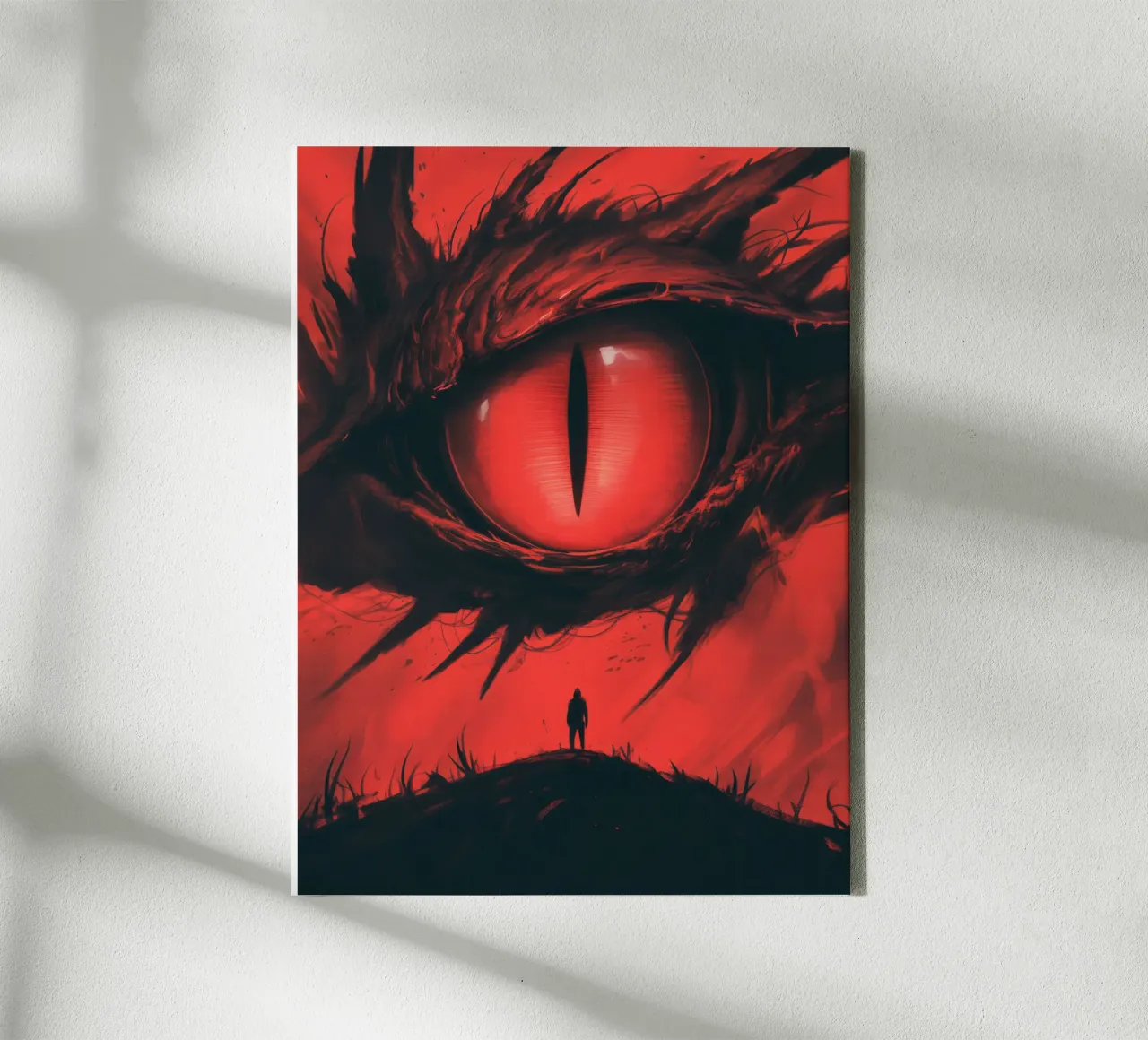 Eye of the dragon - Confrontation in the shadows canvas by Plain Thoughts