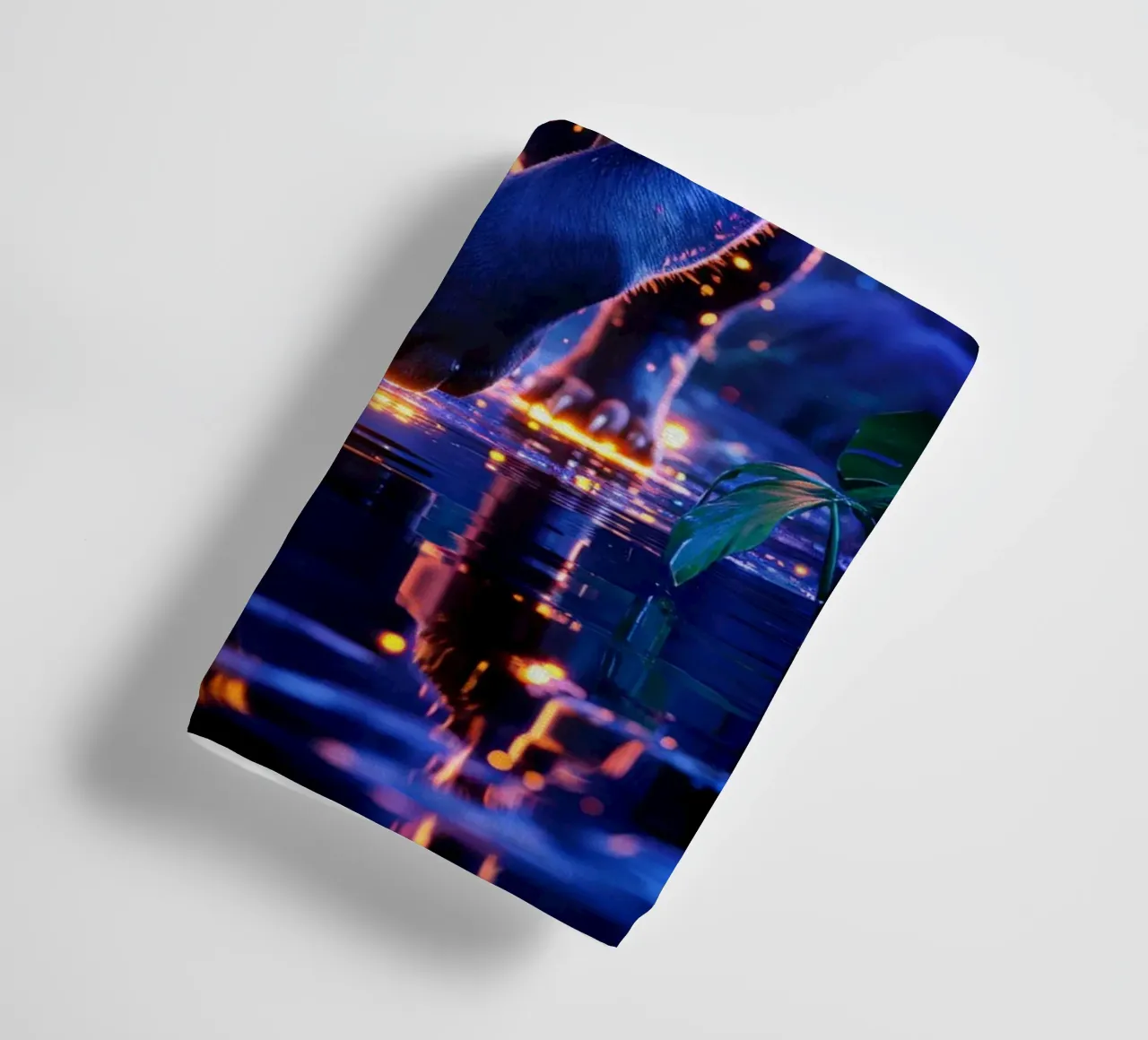Magic panther in an illuminated jungle towel by Plain Thoughts