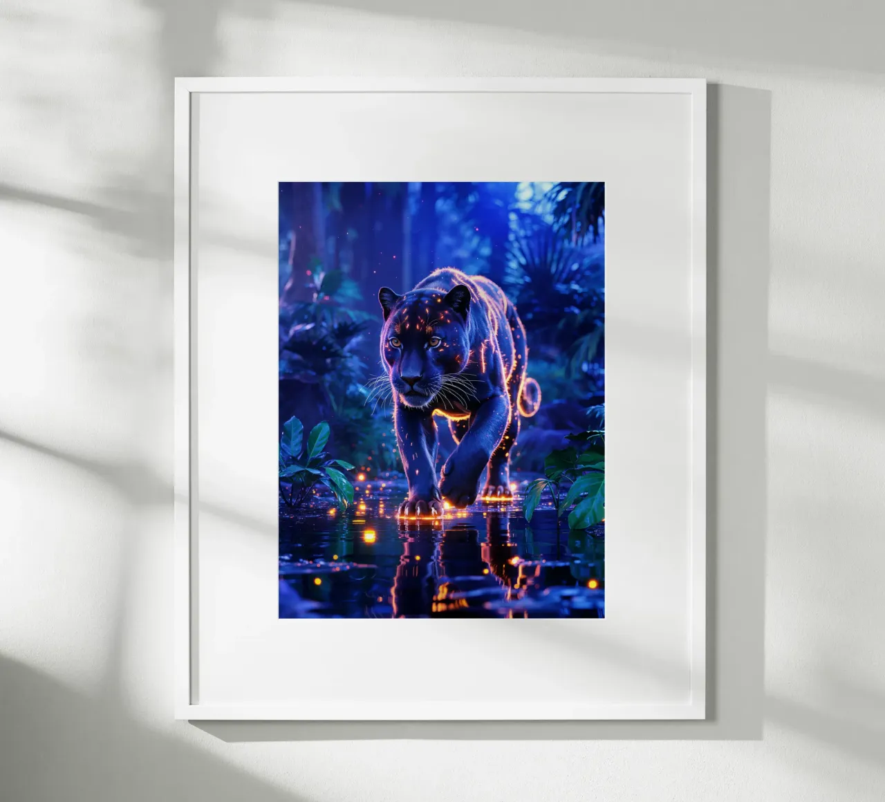 Magic panther in an illuminated jungle hahnemühle by Plain Thoughts
