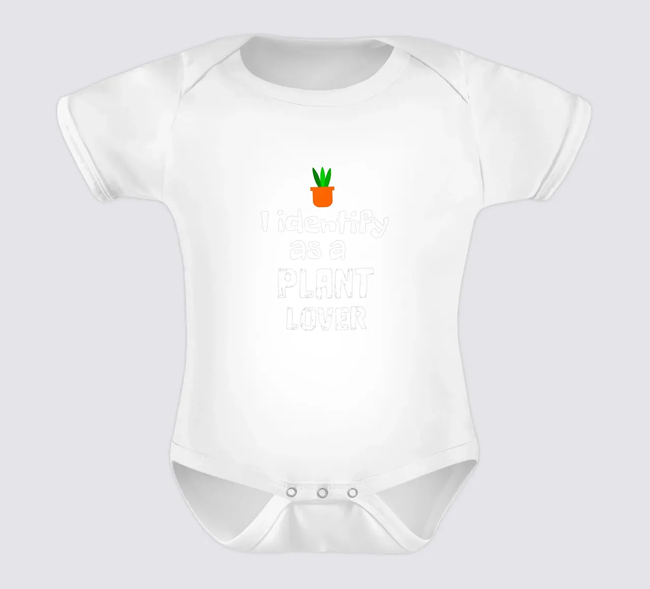 I identify as a plant lover body neonato maniche corte da mygreenvalue