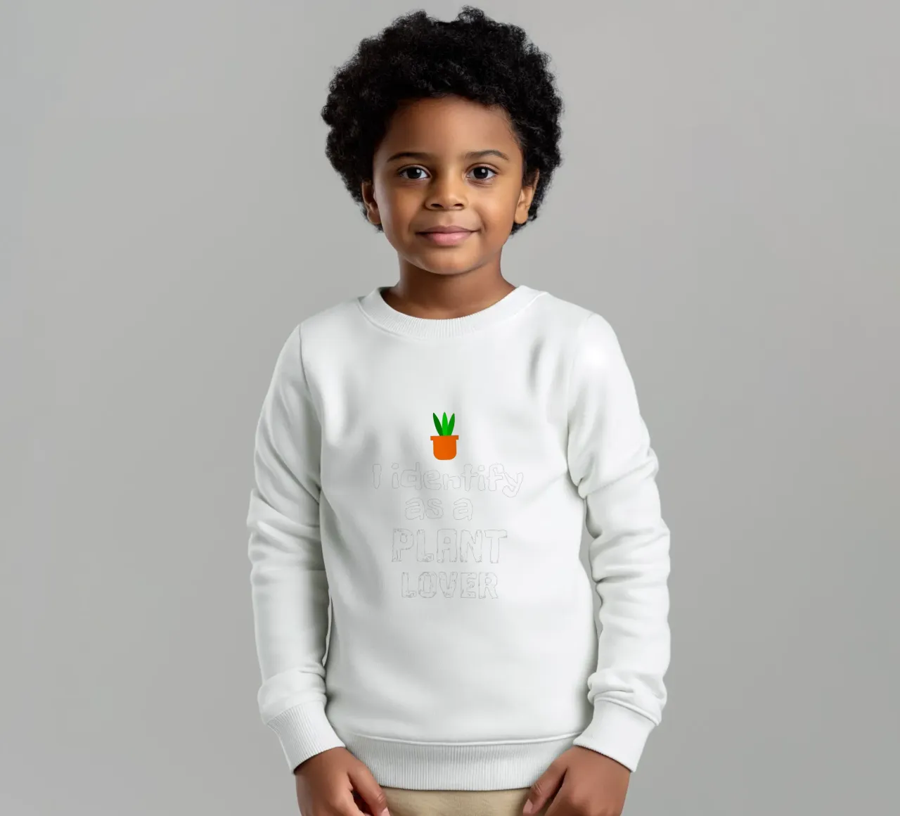 I identify as a plant lover felpa bambino da mygreenvalue