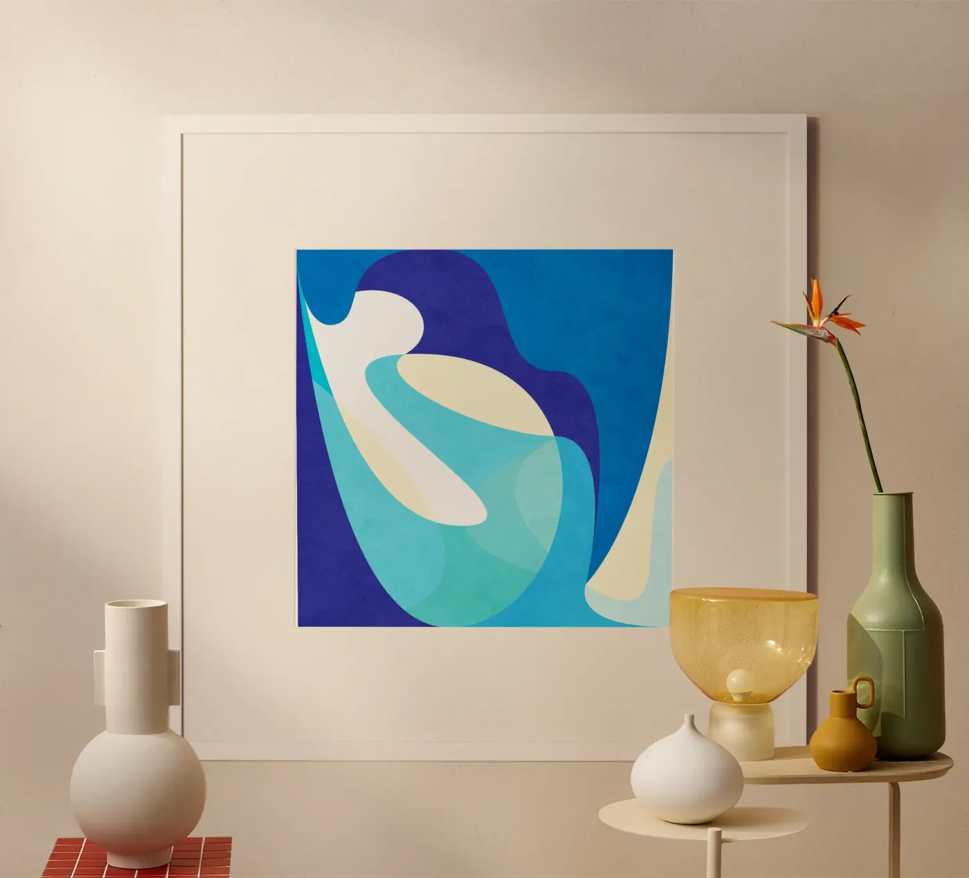 Blue Soul poster van Abstract Joy