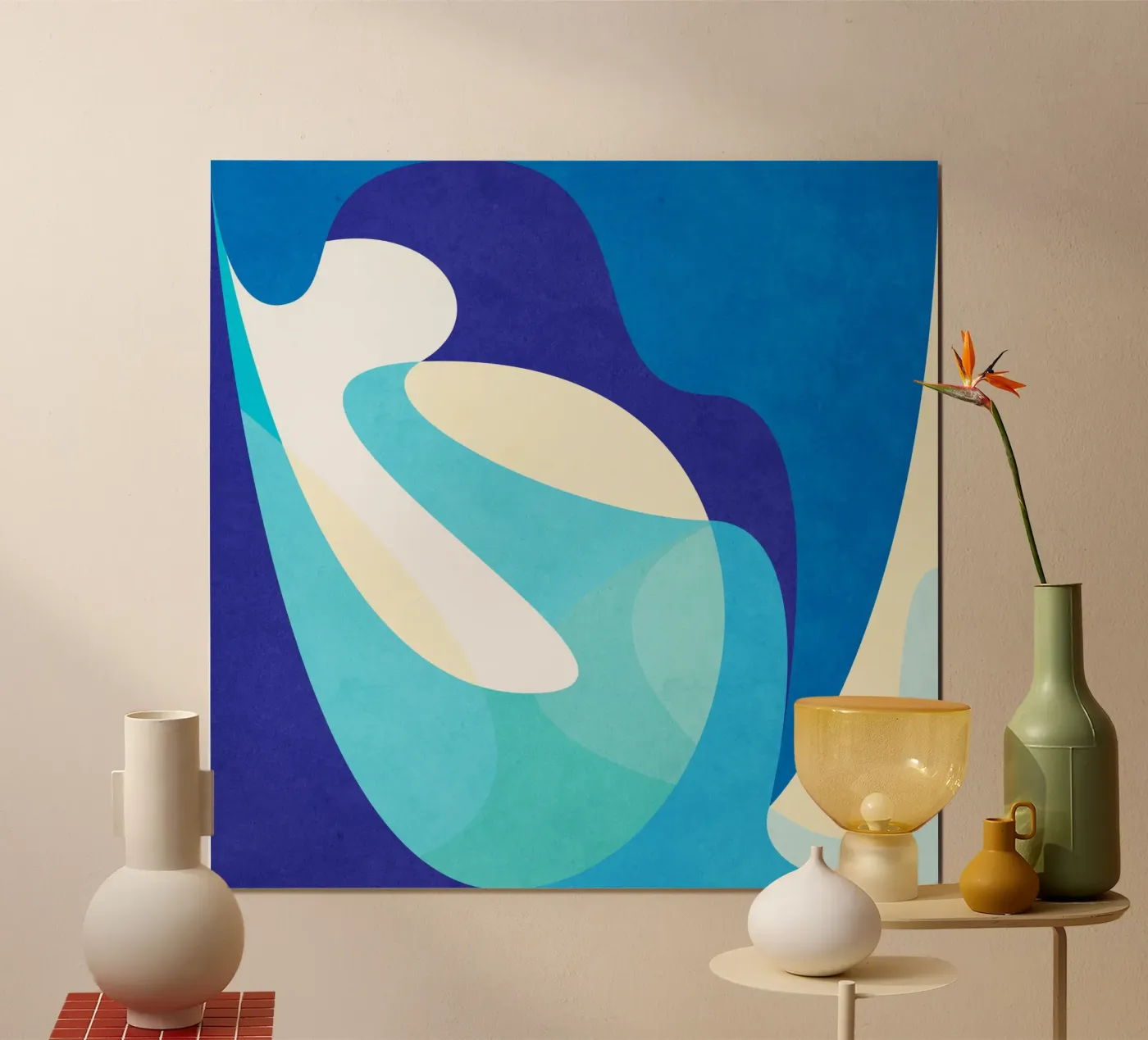 Blue Soul poster van Abstract Joy