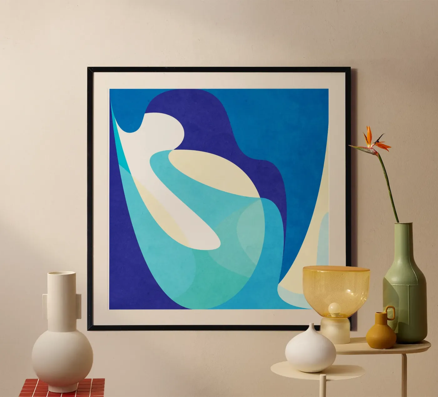Blue Soul poster van Abstract Joy