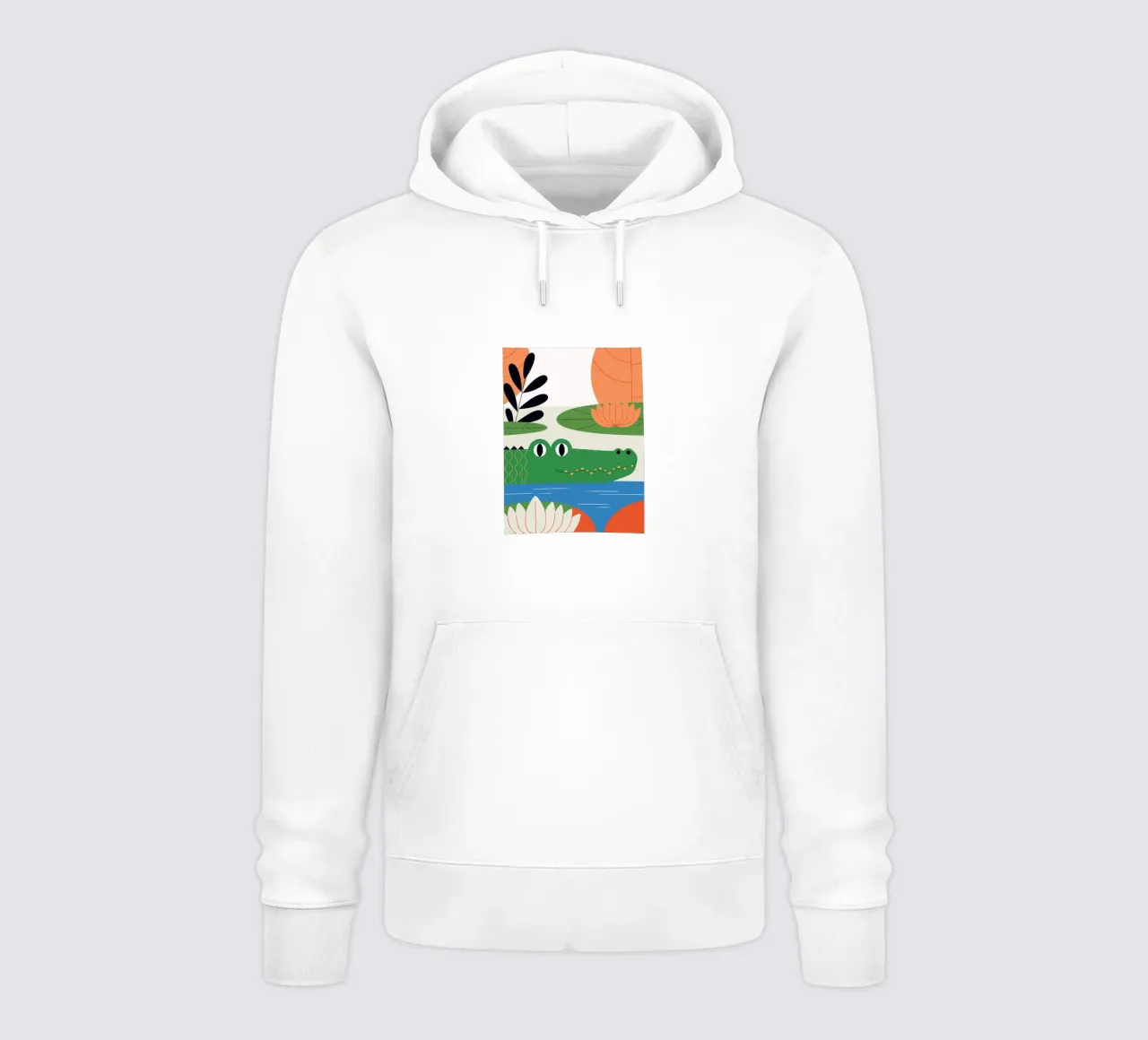 Coccodrilli nel lago Lotus felpa con cappuccio da PROTECT ANIMALS