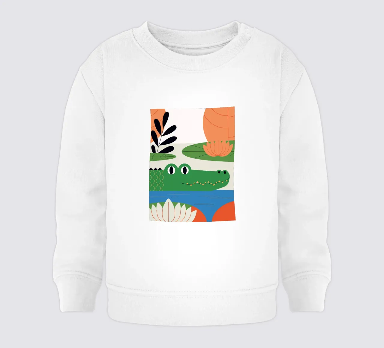 Cocodrilos en el lago Lotus sudadera de bebé de PROTECT ANIMALS