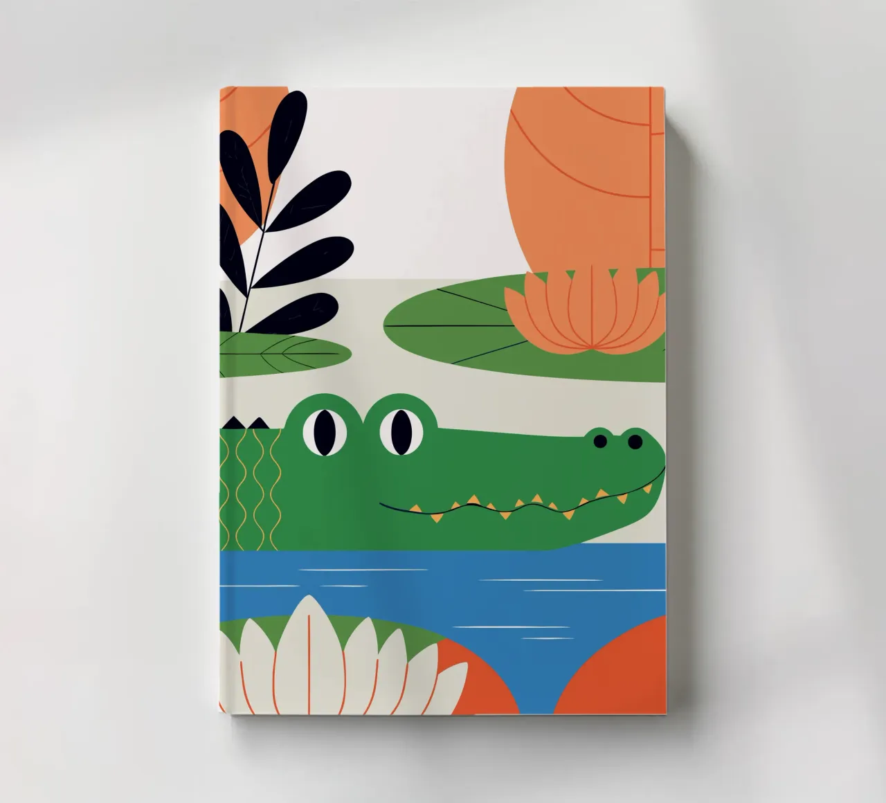 Crocodiles in Lotus Lake notebook by PROTECT ANIMALS