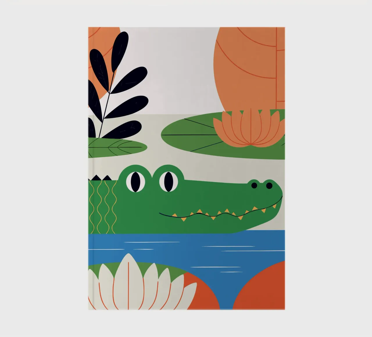 Crocodiles in Lotus Lake notebook by PROTECT ANIMALS