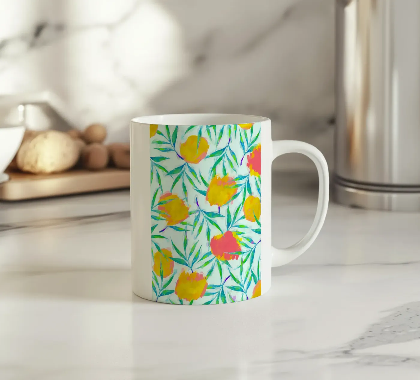 Flowering ceramic mug by 83oranges.com