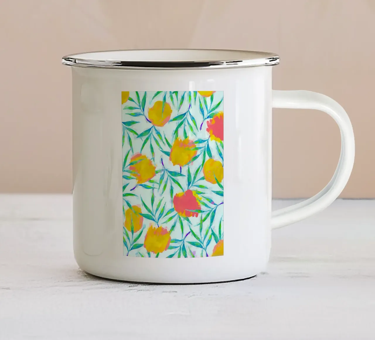 Fioritura tazza in smalto da 83oranges