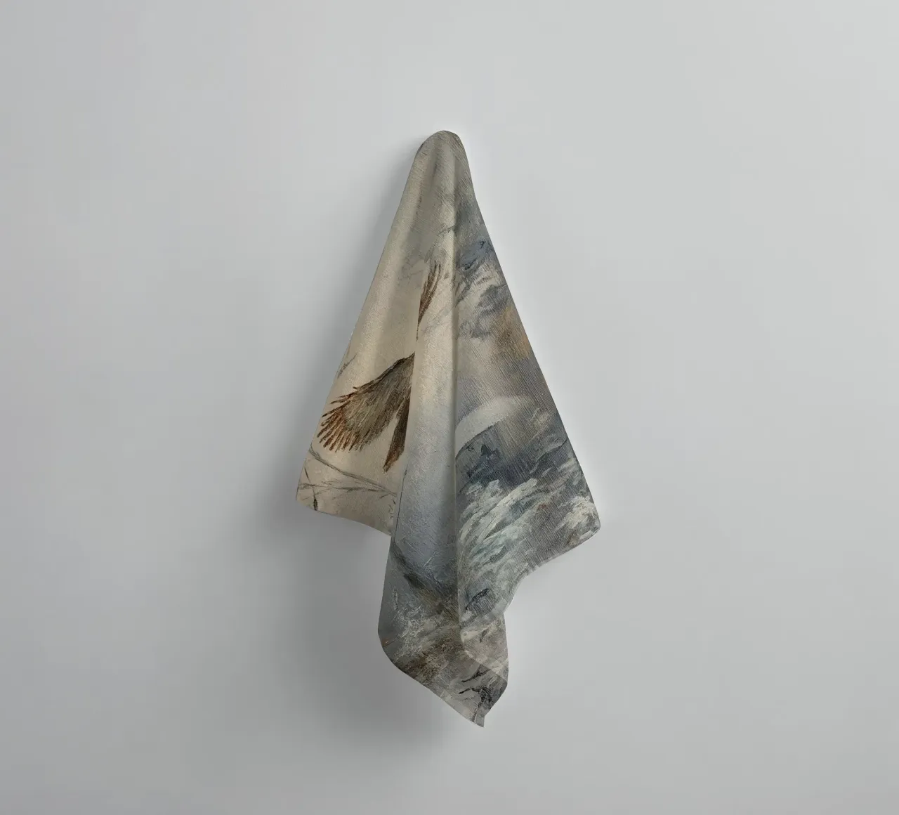 Silenzio invernale nella foresta - gufo sopra una capanna coperta di neve asciugamano da bagno da Cozy Vibes