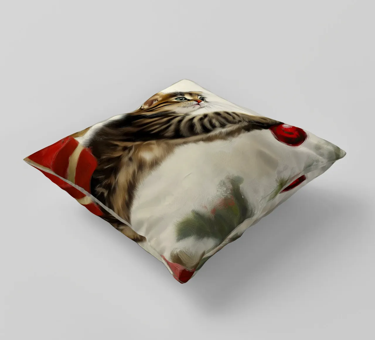 Gatto curioso di Natale - Momento di gioco cuscino da Cozy Vibes