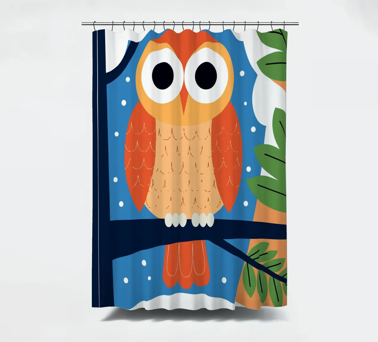 Gufo sull'albero tenda da doccia da PROTECT ANIMALS