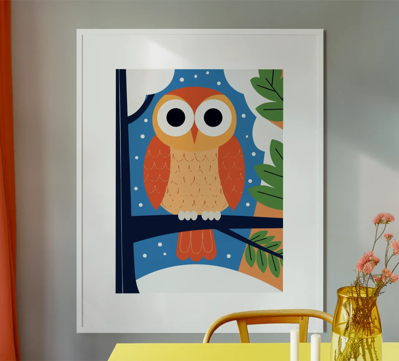 Gufo sull'albero poster da PROTECT ANIMALS