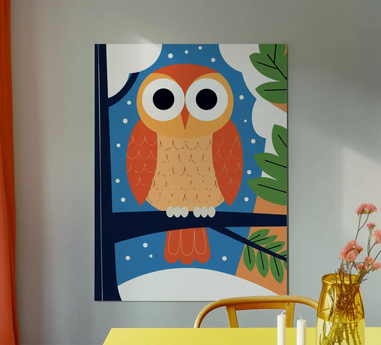 Gufo sull'albero poster da PROTECT ANIMALS