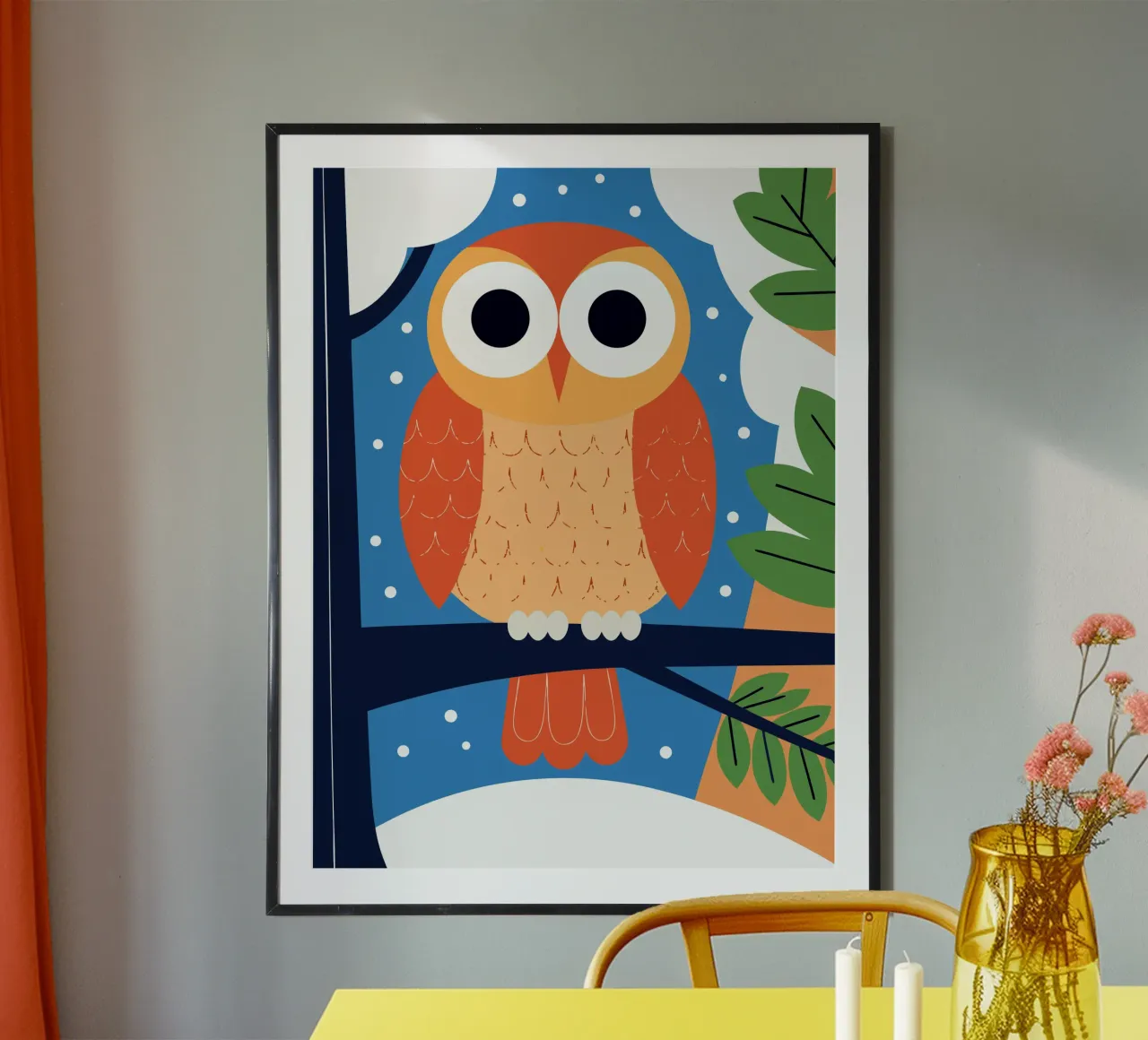 Gufo sull'albero poster da PROTECT ANIMALS