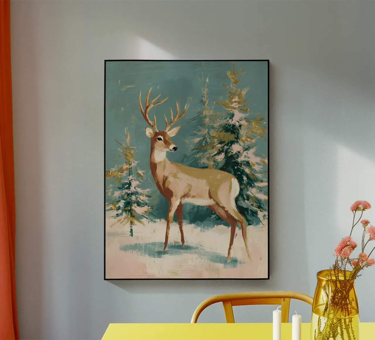 Golden Forest Deer plexiglass da velvetstudio