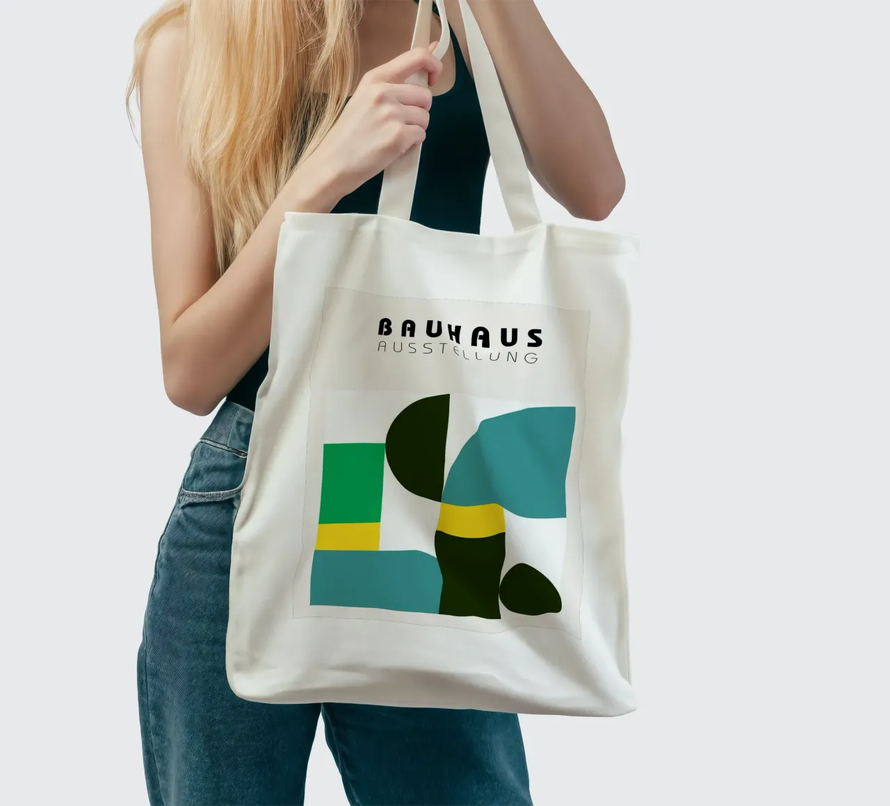 Mostra Bauhaus - Forme geometriche borsa in juta da Cozy Vibes