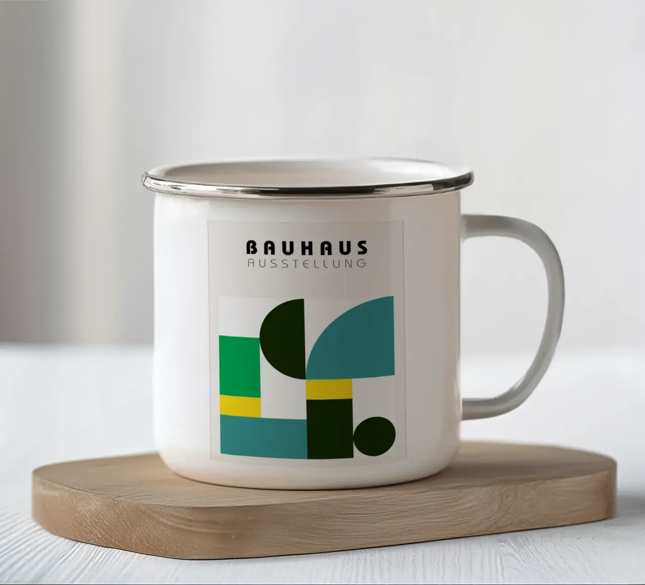 Mostra Bauhaus - Forme geometriche tazza in smalto da Cozy Vibes