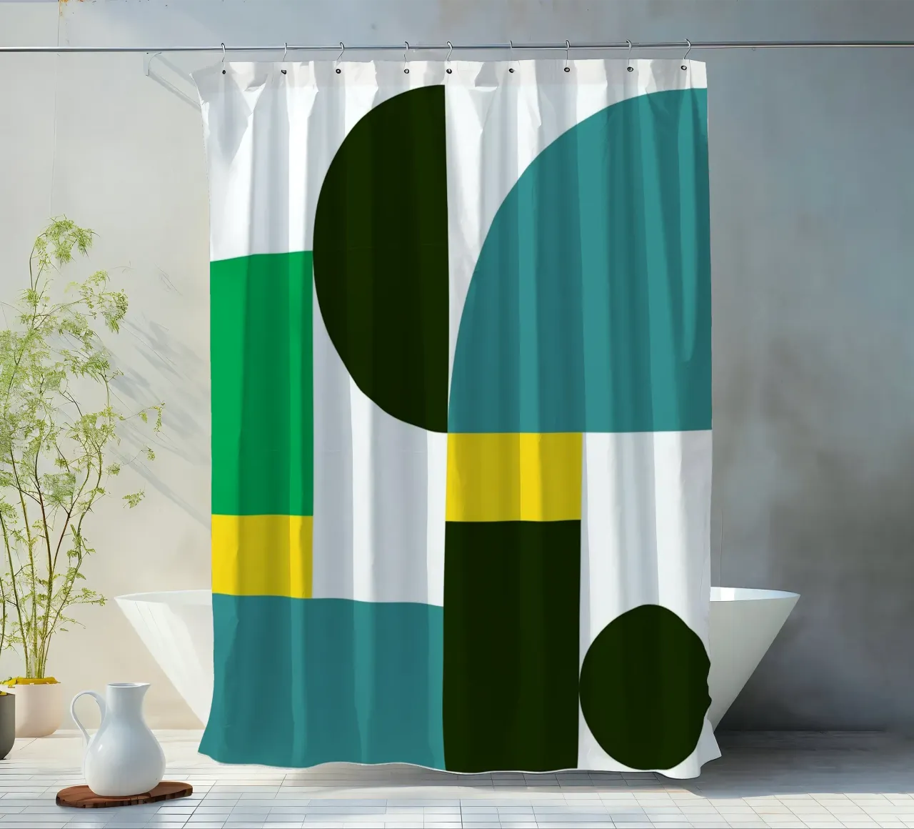 Mostra Bauhaus - Forme geometriche tenda da doccia da Cozy Vibes