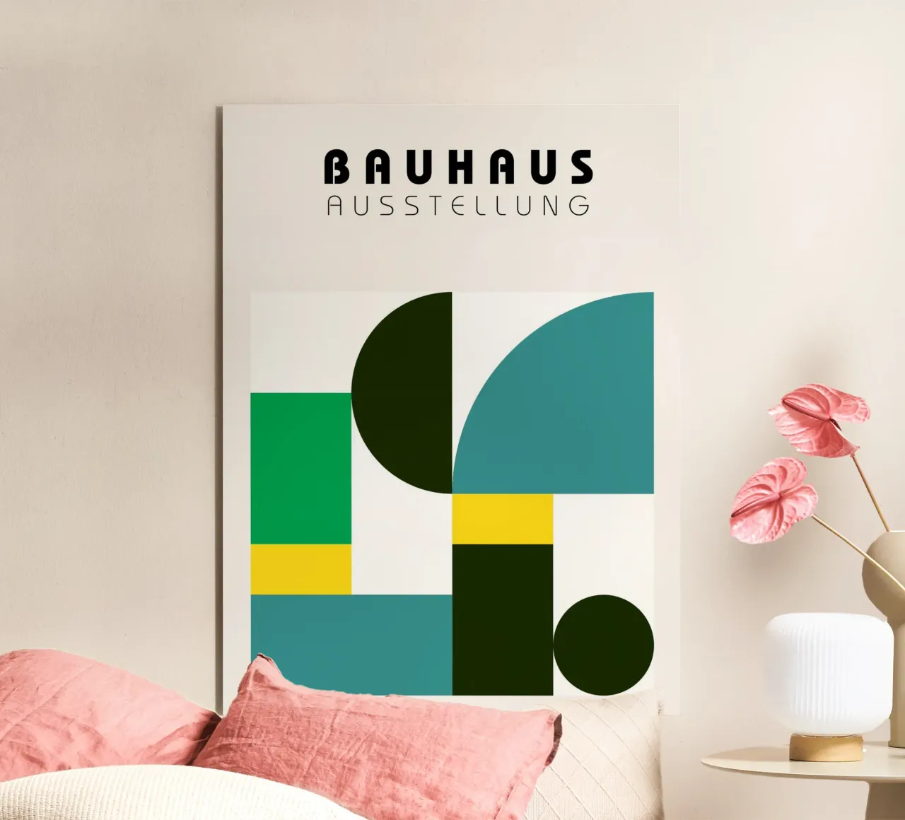 Mostra Bauhaus - Forme geometriche alluminio dibond da Cozy Vibes