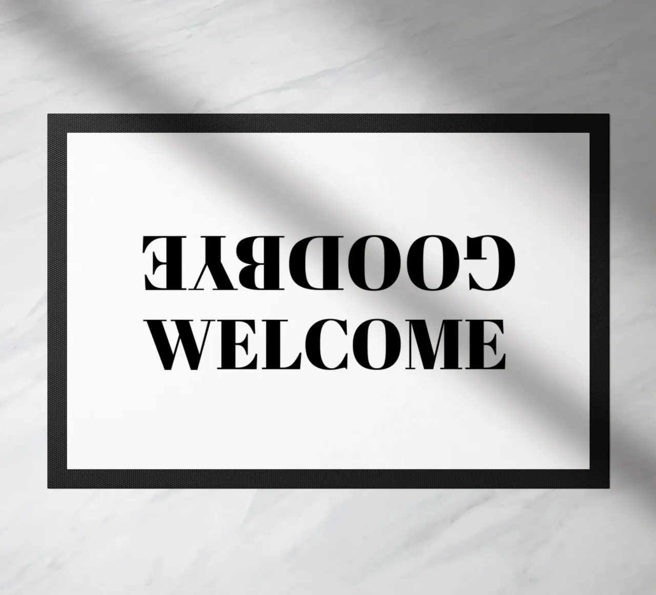 Welcome Goodbye Fußmatte Doormat zerbino da Typo Designs