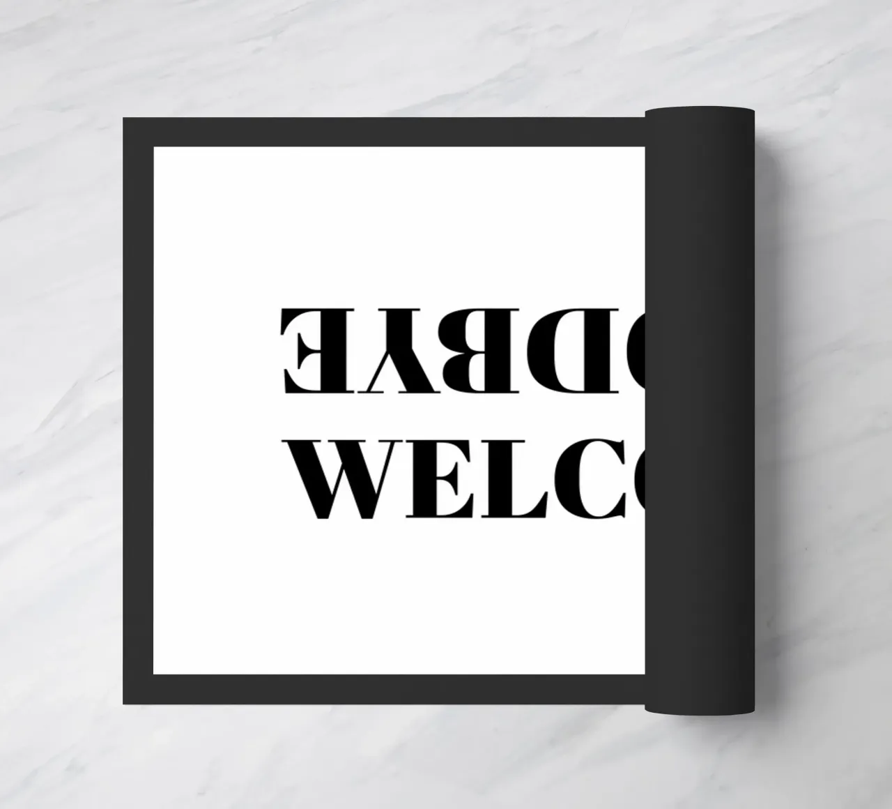 Welcome Goodbye Fußmatte Doormat zerbino da Typo Designs