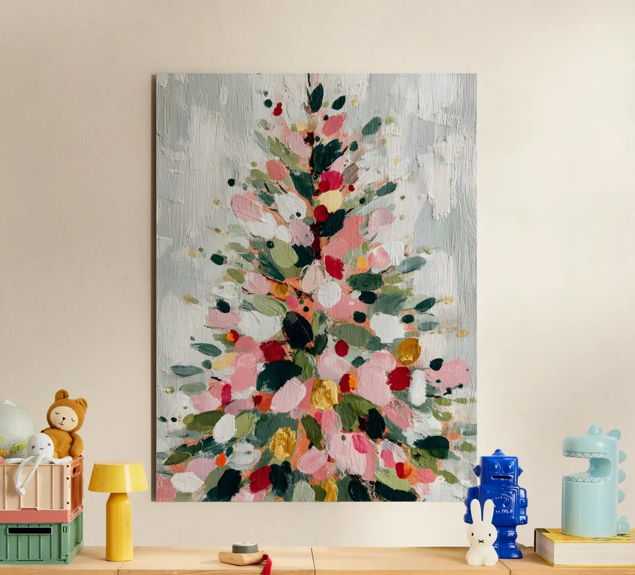 Painterly Snow Tree alluminio dibond da velvetwinterstudio
