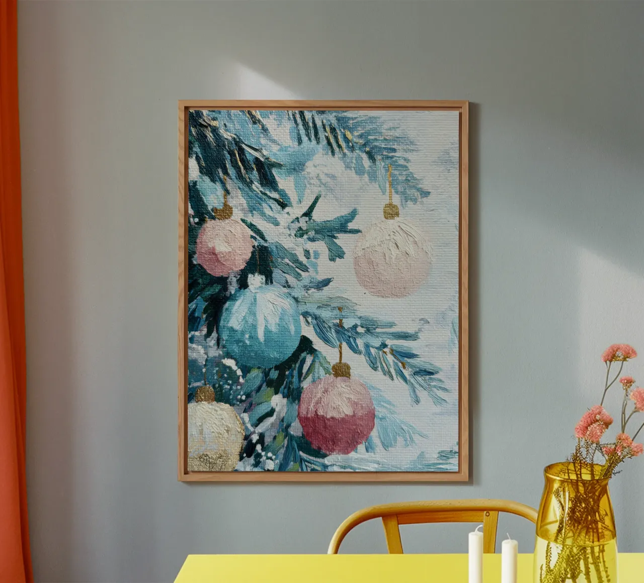 Frosted Bauble Branches pannello forex da velvetwinterstudio