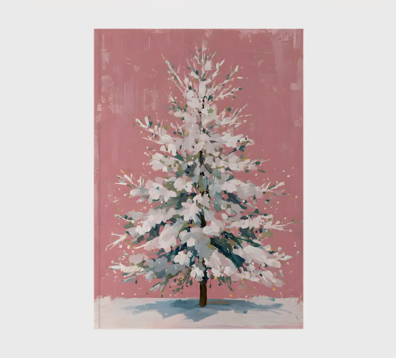 Blush Snow Tree diario da velvetwinterstudio