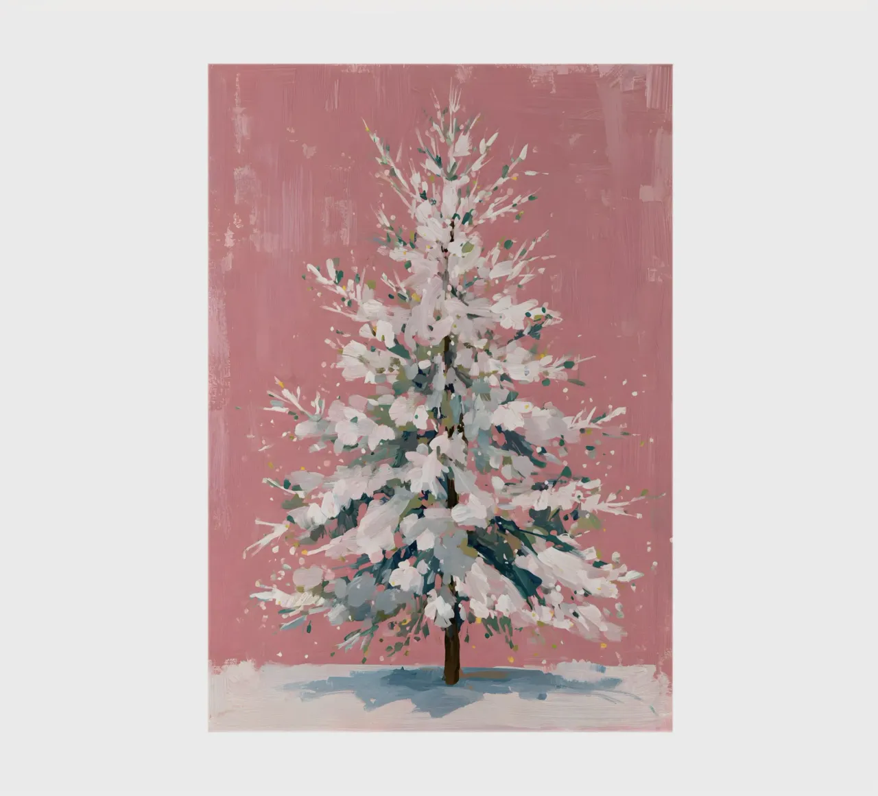 Blush Snow Tree diario da velvetwinterstudio