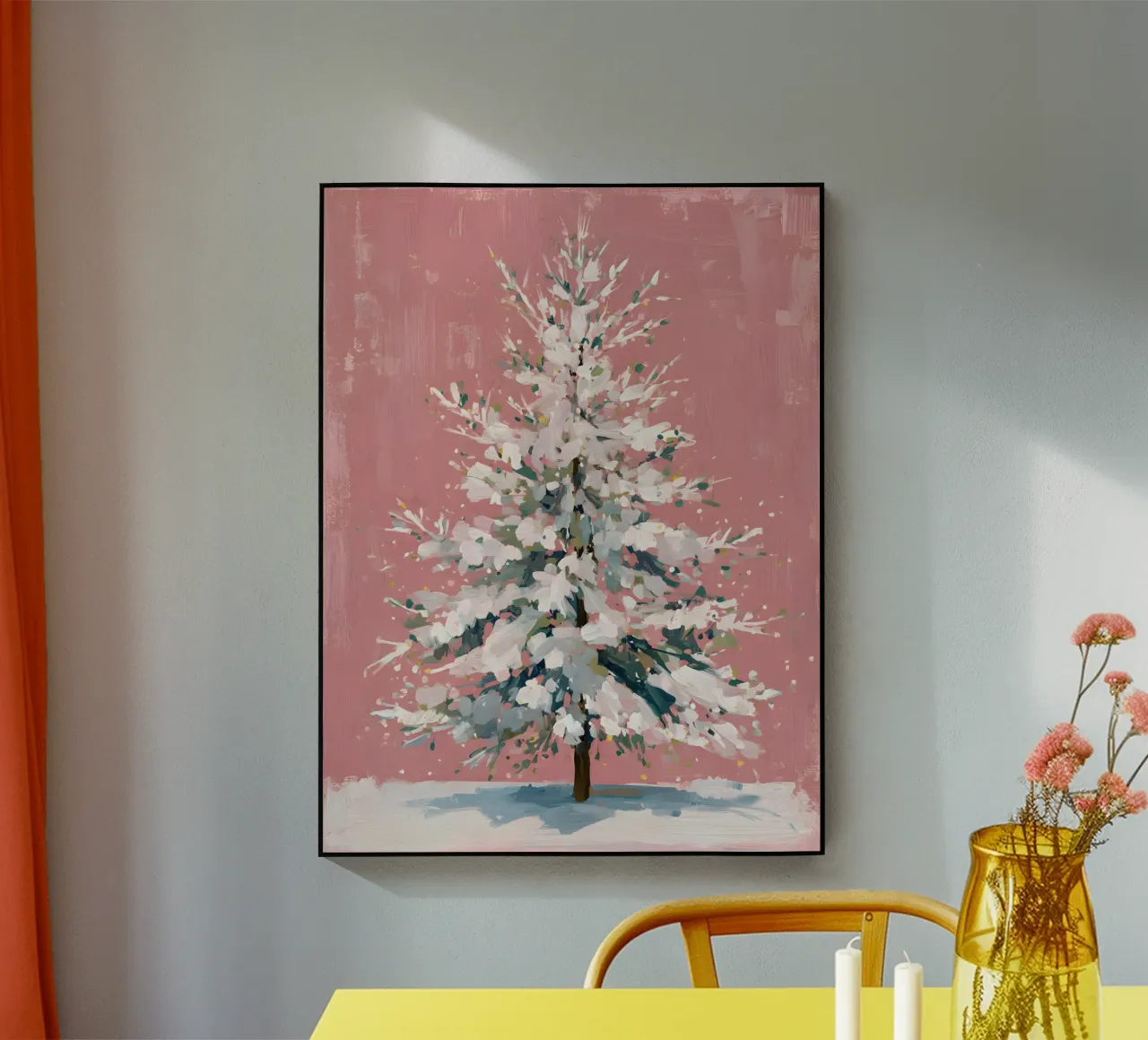 Blush Snow Tree plexiglass da velvetwinterstudio