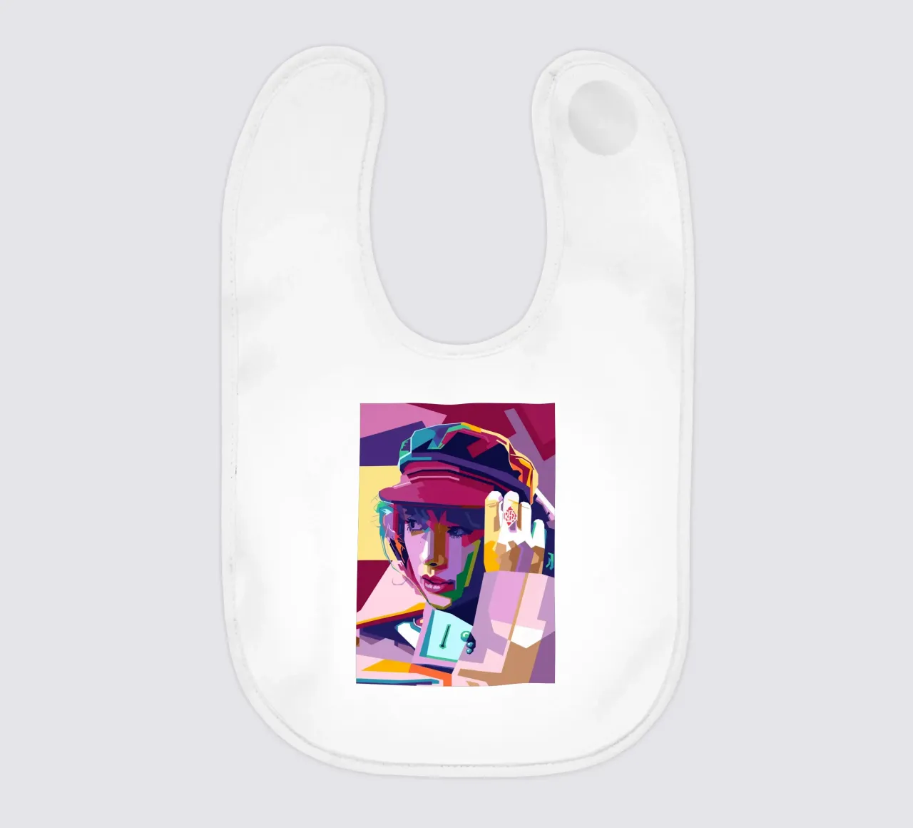 Taylor Swift WPAP Pop Art Style baby bib by SW Artwork