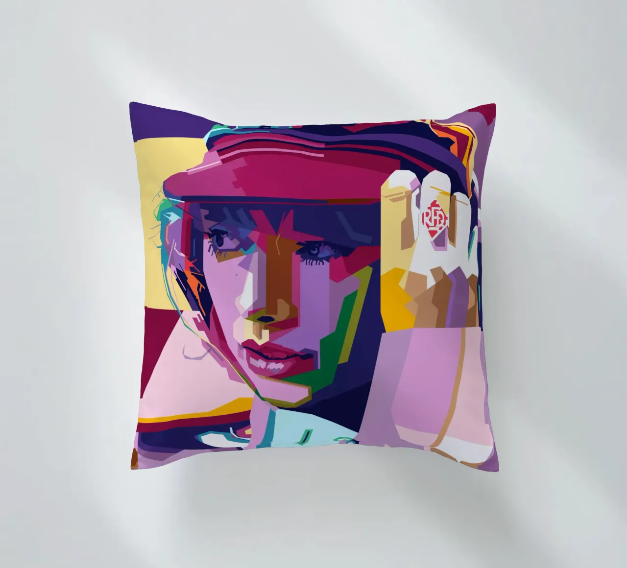 Taylor Swift WPAP Pop Art Stil Kissen von SW Artwork