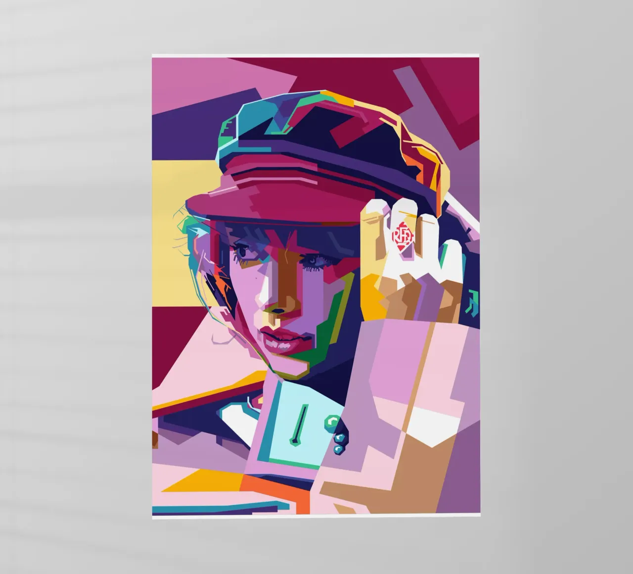 Taylor Swift WPAP Estilo Pop Art lámina retroiluminada de SW Artwork