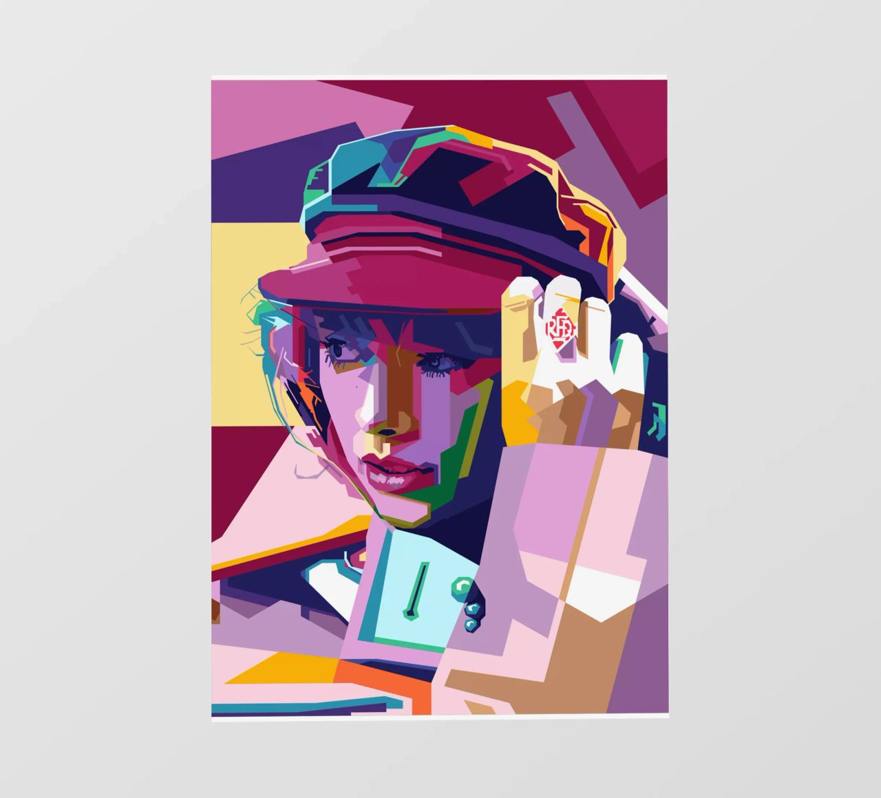 Taylor Swift WPAP Stile pop art pellicola backlit da SW Artwork