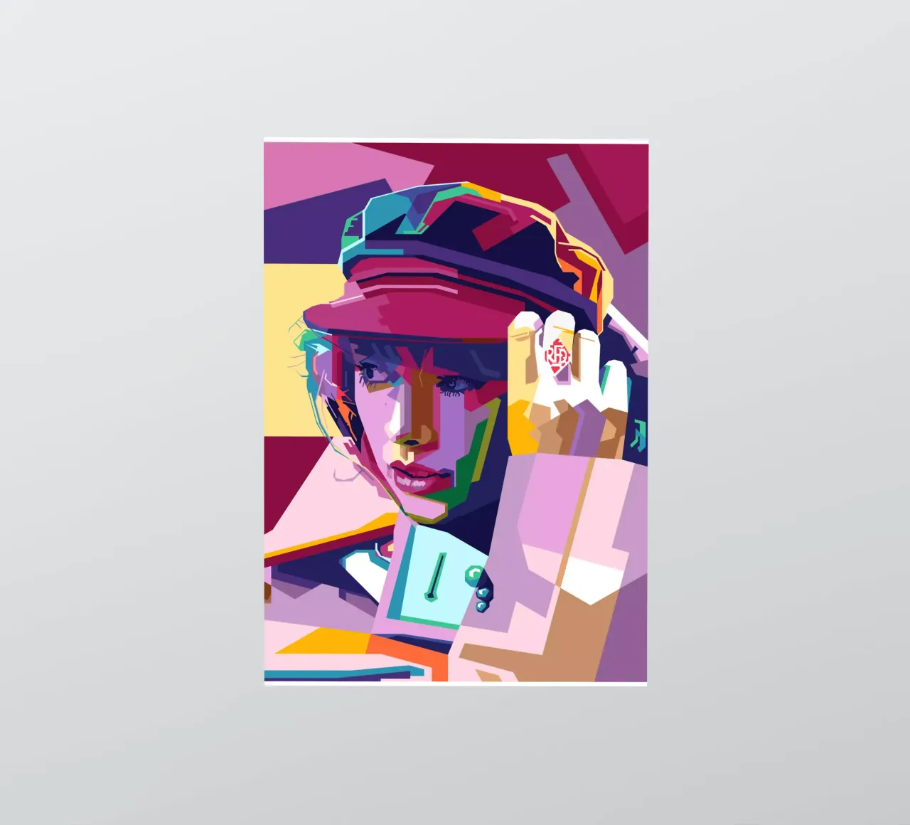 Taylor Swift WPAP Estilo Pop Art pegatina de SW Artwork