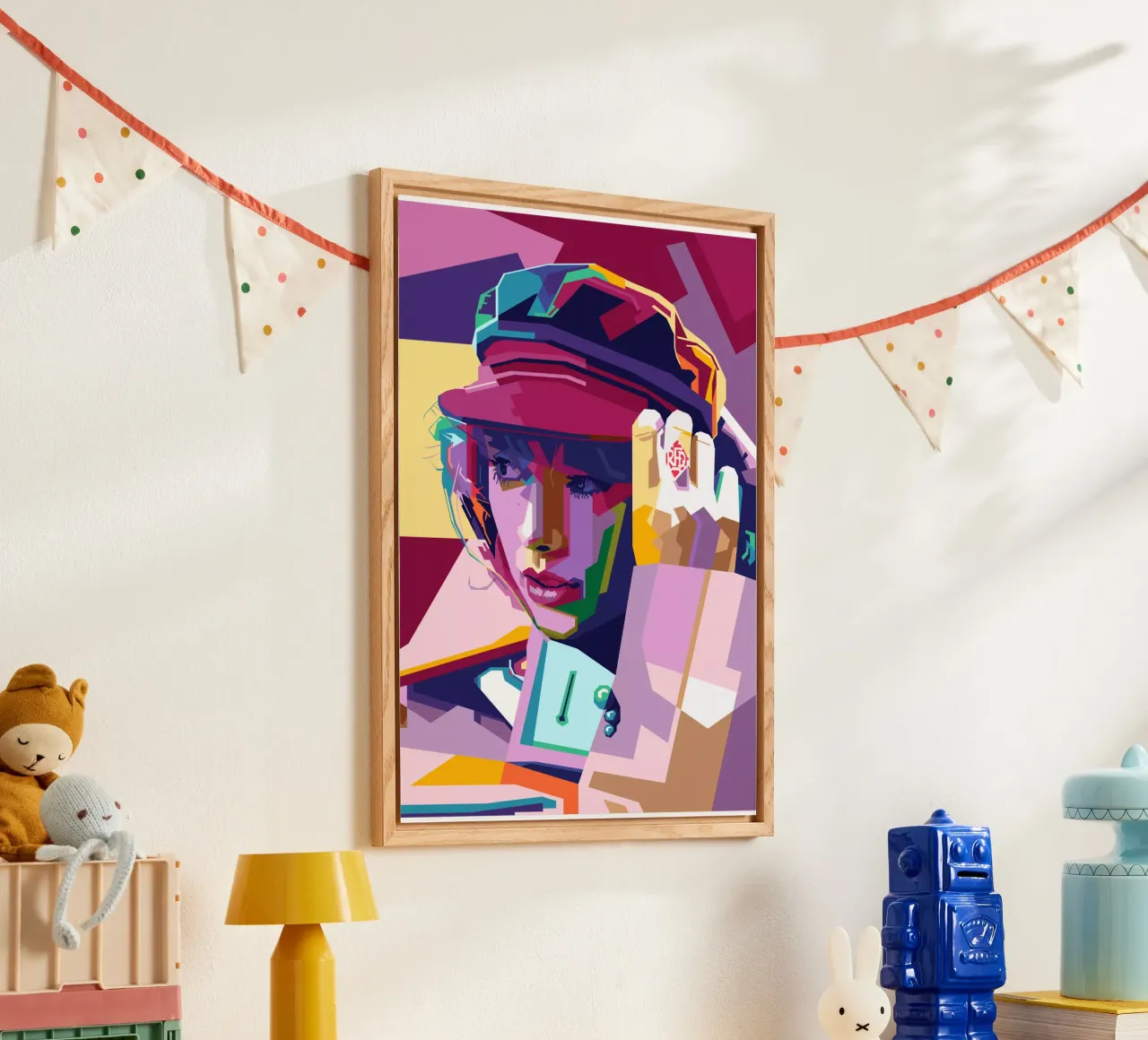 Taylor Swift WPAP Pop Art Stil Acryl-Glas von SW Artwork