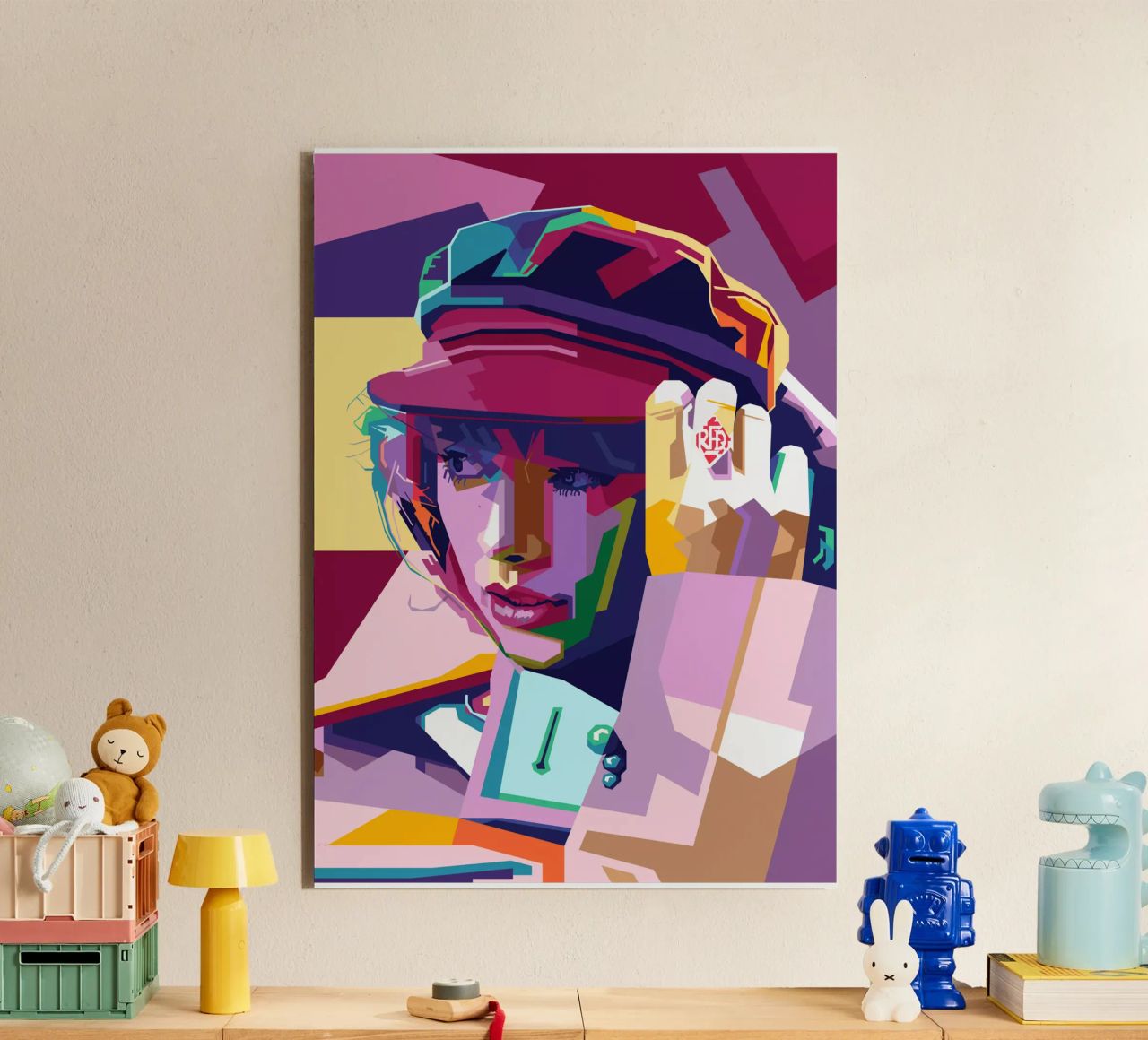 Taylor Swift WPAP Stile pop art alluminio dibond da SW Artwork
