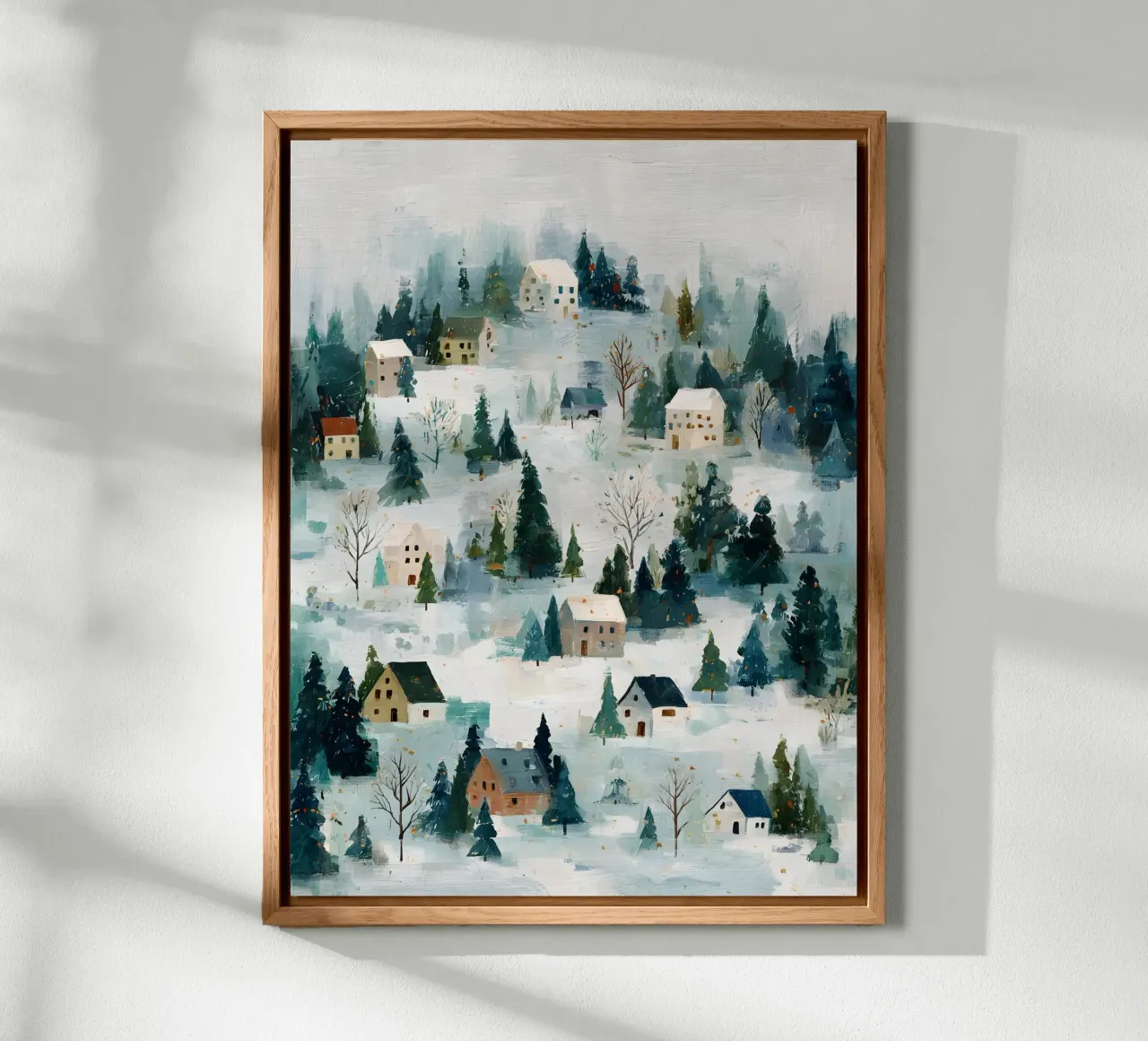 Nordic Snow Village alluminio dibond da velvetwinterstudio